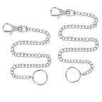 anezus 2Pcs Chain Belt Set, Wallet Chain, Pants Chain, Pocket Chain with Keyring for Pants Belt Jeans Wallets and keys (16” & 20”) - Grand Goldman