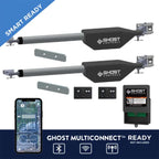 Ghost Controls Automatic Gate Opener Kit for Decorative Driveway Swing Gates with Gate Opener Remote - Solar Capable - PRO Series - Model LDM2K (2. LDM2K Kit)