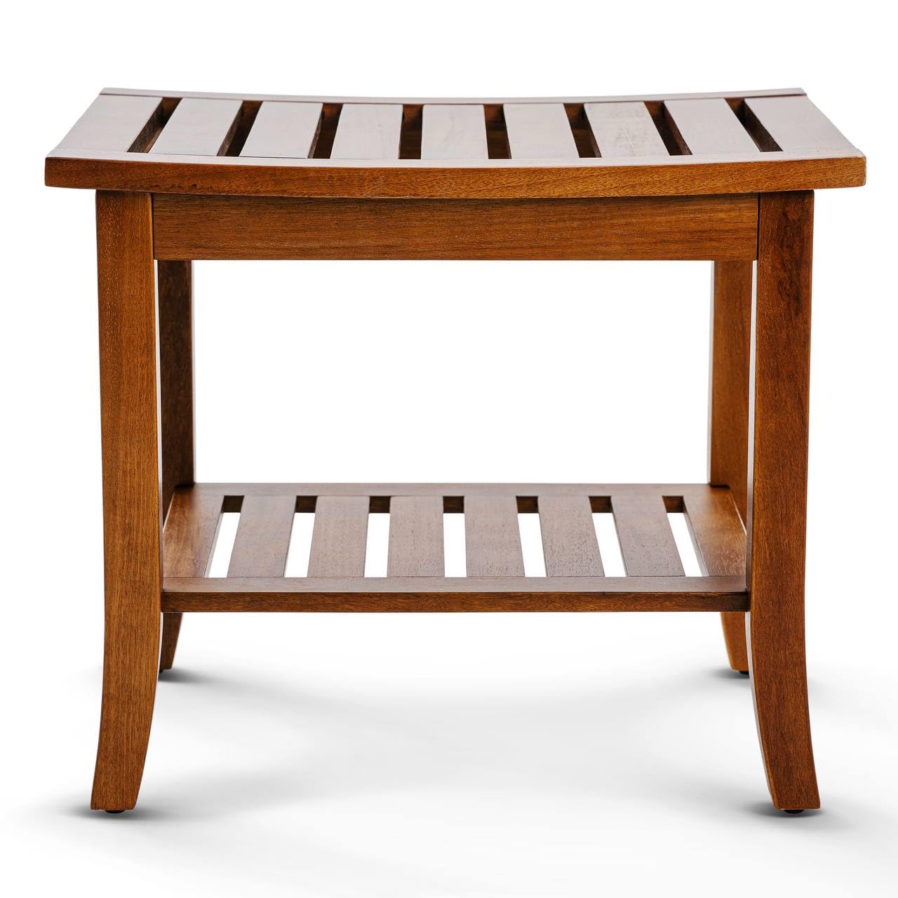 Teak Shower Bench with Storage Shelf, Shower Stool for Inside Shower, Waterproof Shower Bench Seat, Shower Chair for Inside Shower, Wood Bench, Bathroom Bench, Wooden Stool for Adults Sitting