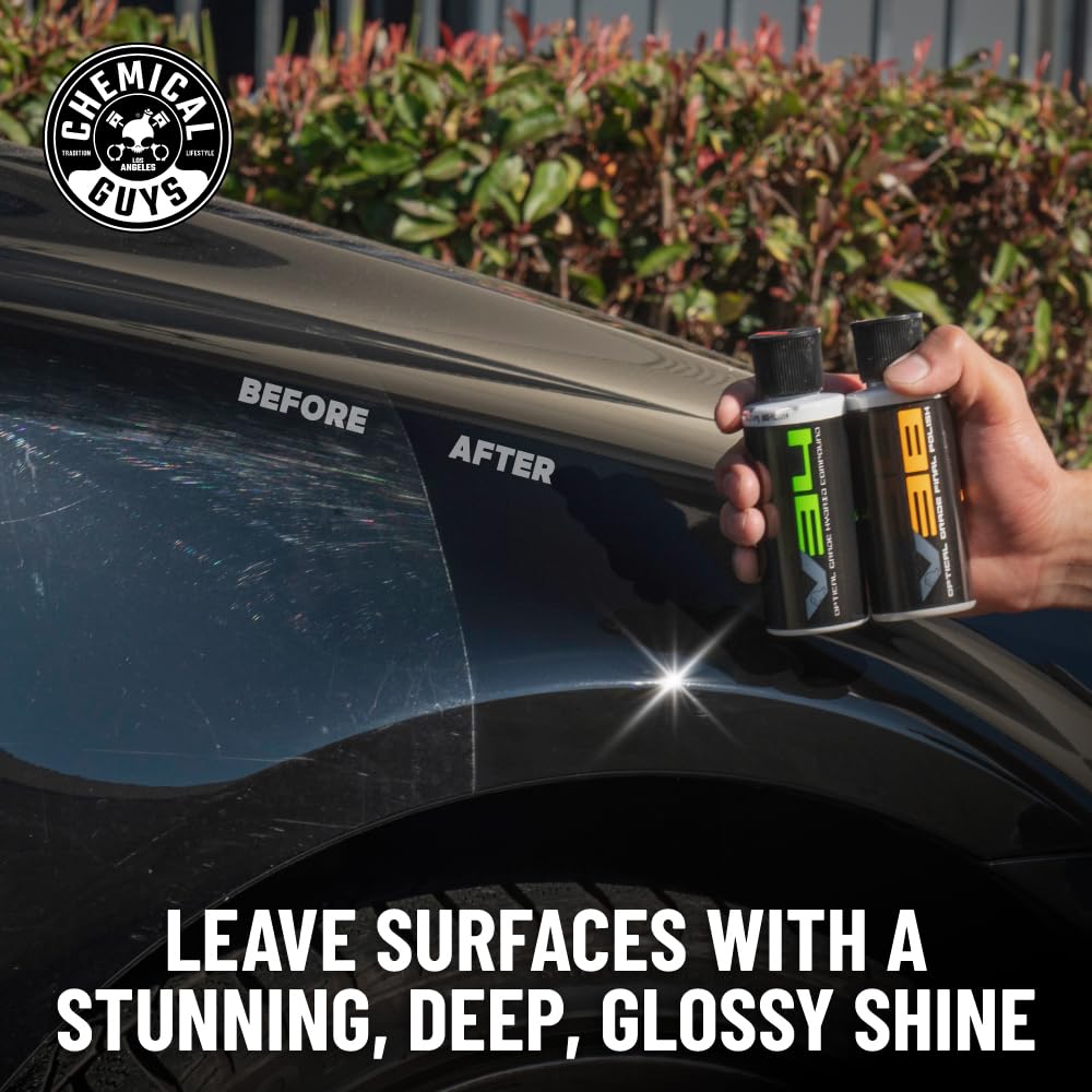 Chemical Guys BUF_503X TORQX Random Orbital Polisher, Pads, Polishes & Compounds Kit (Safe for Cars, Trucks, SUVs, & More) 700W, Orbit 8mm - 9 Items