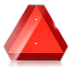 Slow Moving Vehicle Safety Sign,Slow Moving Vehicle Triangle Sign,Plastic 14"x16" Engineering Grade Reflective for Golf Cart (Plastic)