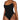 Viottiset Women's Ruched Drawstring One Piece Swimsuit Tummy Control Cheeky Bathing Suit Black Medium