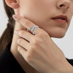 925 Sterling Silver Rings for Women Moss Agate/Turquoise/Just Breathe/Evil Eye Rings Gift for Christmas Mother's Day Valentine's Day