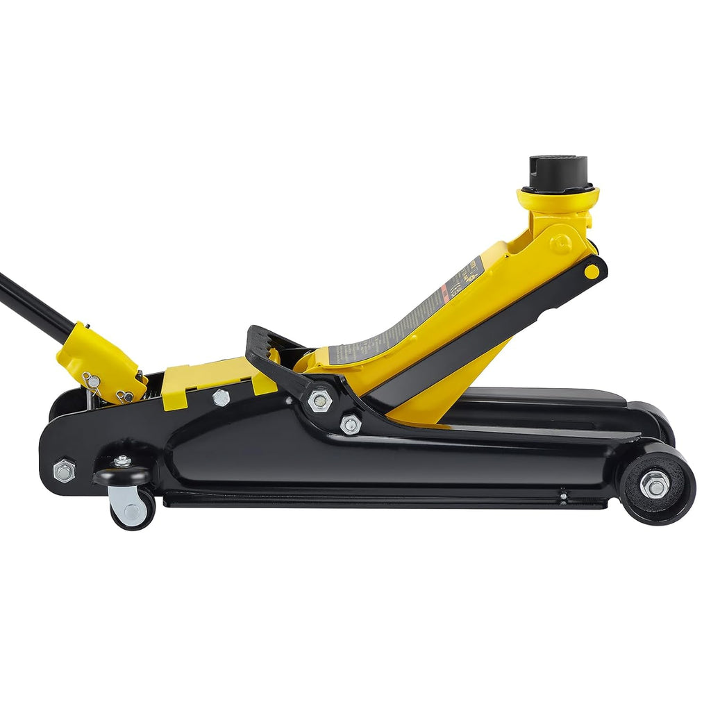 VEVOR 2.5 Ton Low Profile, Heavy-Duty Steel Racing Floor Jack with Single Piston Lift Pump, Lifting Range 3.35"-14.96"