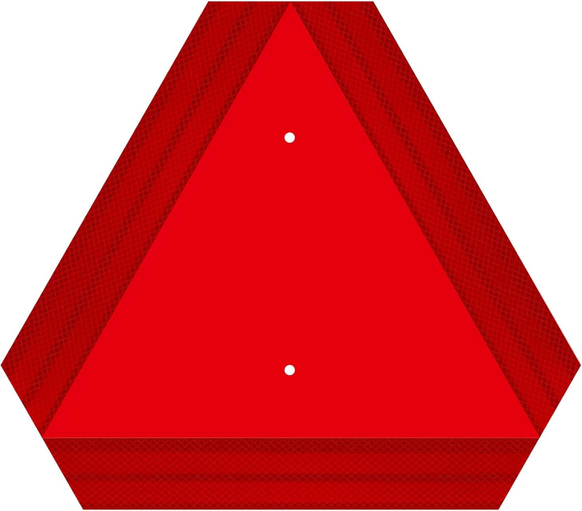 Slow Moving Vehicle Triangle Sign, Rust Free Aluminum, 14"X16", 40-mil Thick Reflective For Golf Cart, Tractor, UTV, Safety Signs
