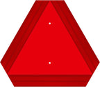 Slow Moving Vehicle Triangle Sign, Rust Free Aluminum, 14"X16", 40-mil Thick Reflective For Golf Cart, Tractor, UTV, Safety Signs