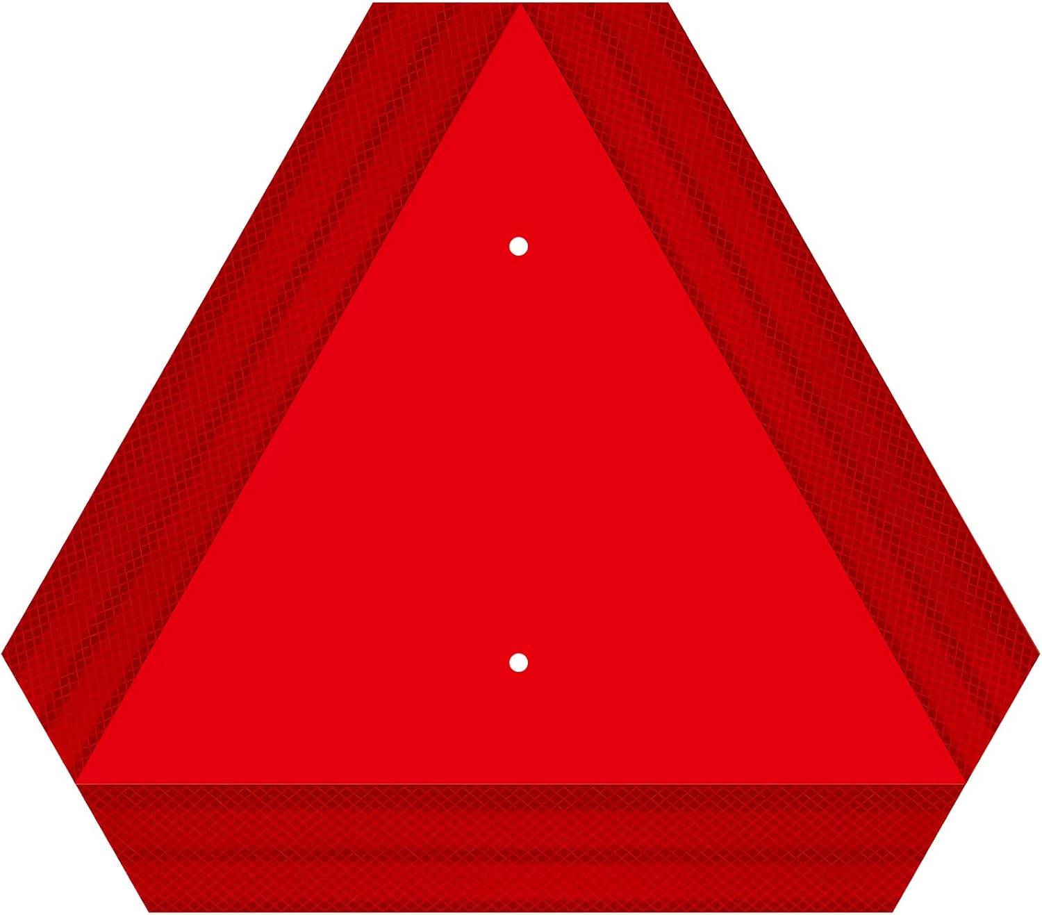 Slow Moving Vehicle Triangle Sign, Rust Free Aluminum, 14"X16", 40-mil Thick Reflective For Golf Cart, Tractor, UTV, Safety Signs