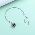 Yinplsmemory Hummingbird Cremation Jewelry Crystal Heart Urn Ashes Necklace for Women Men Memorial Keepsake Necklace of Loved One