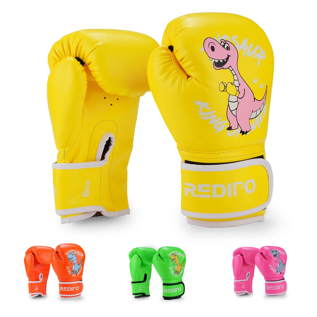Kids Boxing Gloves for Boys and Girls, Youth Boxing Training Gloves for Kids 3-15, 4&6OZ Punching Bag Kickboxing Thai Mitts MMA Training Sparring Gloves