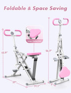 Sportsroyals Squat Machine for Home,Rodeo Core Exercise Machine,330lbs Foldable,Adjustable 4 Resistance Bands,Ride & Rowing Machine for Botty Glutes Butt Thighs,Ab Back/Leg Press Hip Thrust…