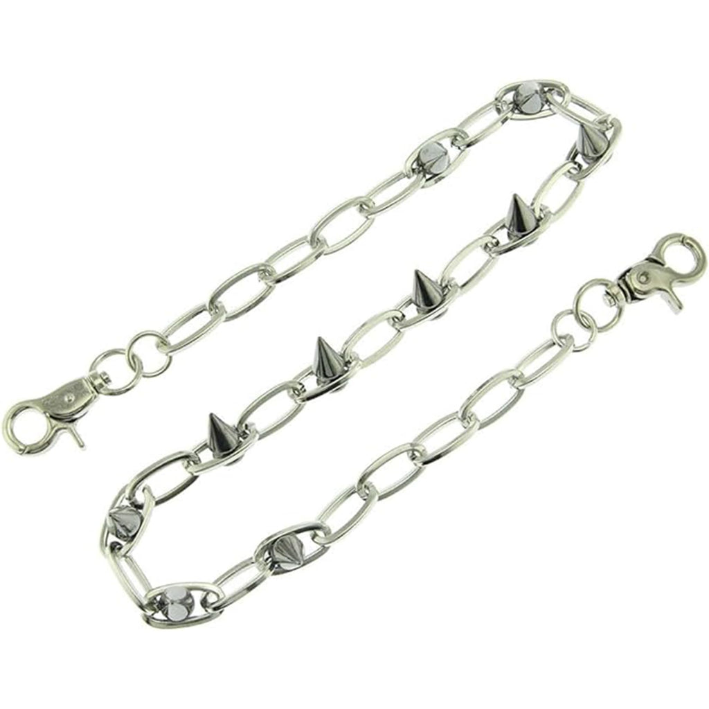 Chaînes de montre de poche à rivet lourd PINKPIN Chaîne de portefeuille Chaîne de motard Porte-clés Pantalon Longue chaîne Punk Pantalon Hip Hop pour hommes femmes