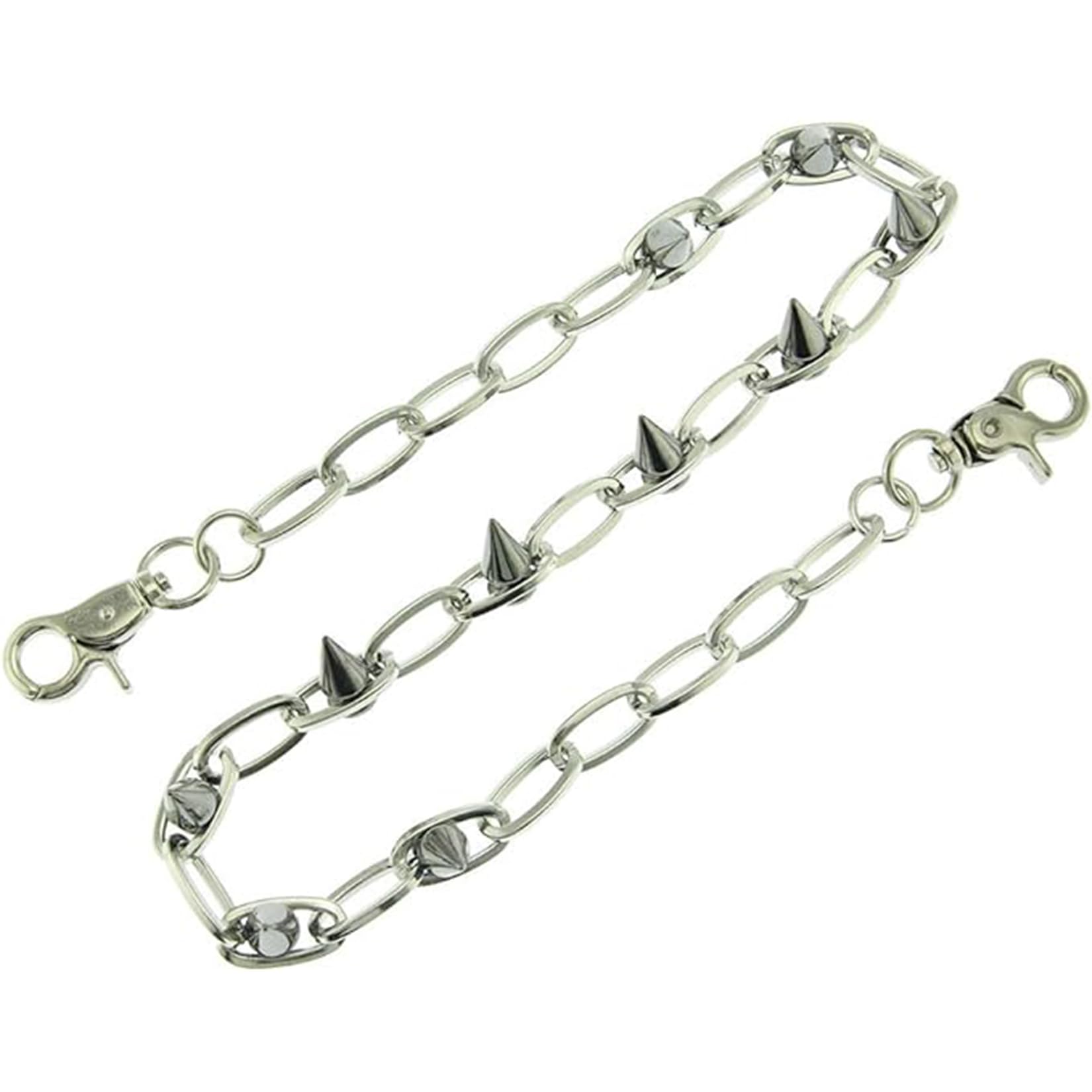 Chaînes de montre de poche à rivet lourd PINKPIN Chaîne de portefeuille Chaîne de motard Porte-clés Pantalon Longue chaîne Punk Pantalon Hip Hop pour hommes femmes