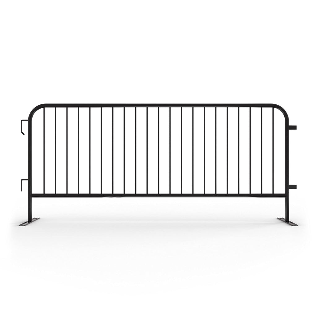Angry Bull Barricades Metal Interlocking Steel Barricade (8.5 Ft. Heavy Duty, Bridge Feet, Grey Powder Coated, Set of 20)