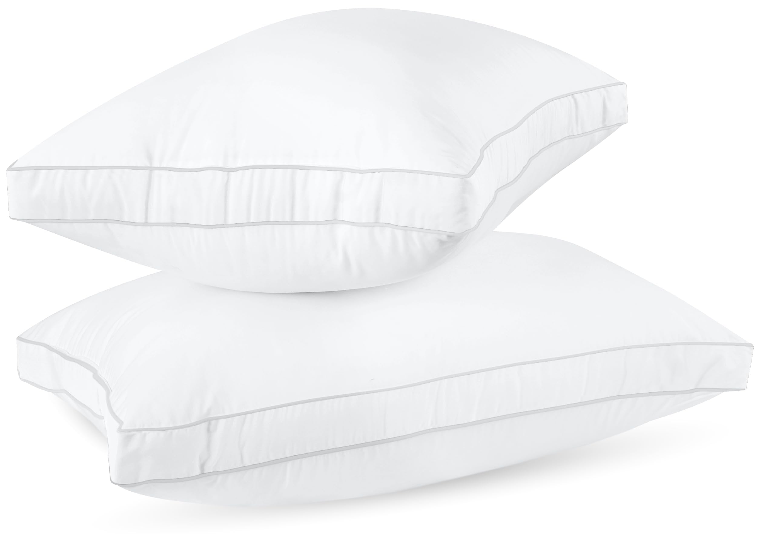 Utopia Bedding Bed Pillows for Sleeping Queen Size (White), Set of 2, Cooling Hotel Quality, Gusseted Pillow for Back, Stomach or Side Sleepers