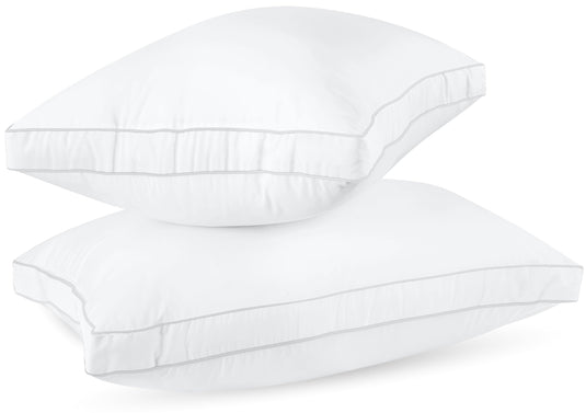 Utopia Bedding Bed Pillows for Sleeping Queen Size (White), Set of 2, Cooling Hotel Quality, Gusseted Pillow for Back, Stomach or Side Sleepers