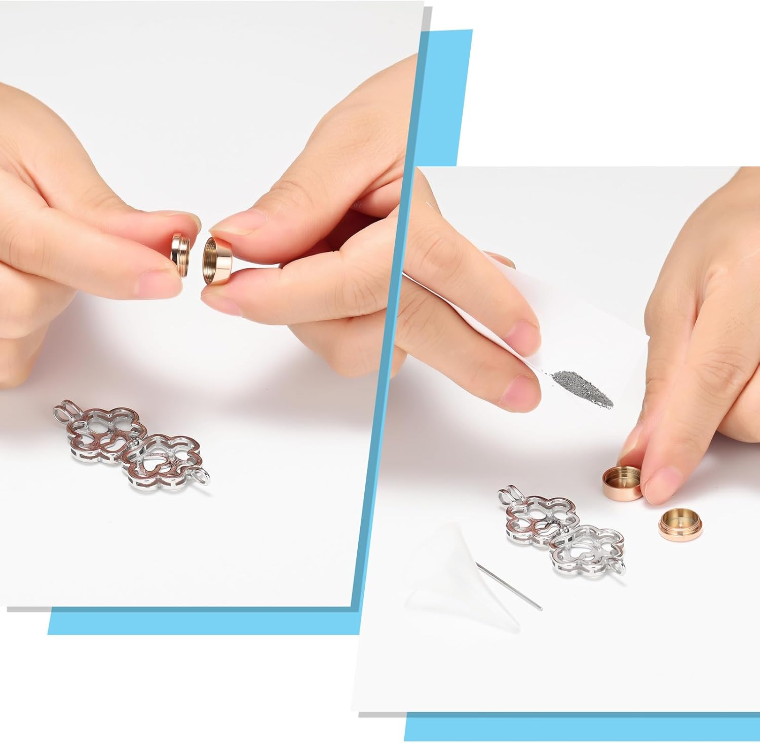 Oinsi Pet Cremation Jewelry For Ashes For Dog/Cat Paw Stainless Steel Memorial Locket Urn Necklace Inside Mini Case Keepsake Cremation Jewelry Women Men