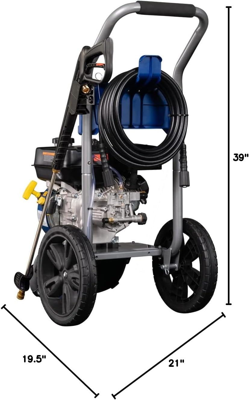 Westinghouse WPX3400 Gas Pressure Washer, 3400 PSI and 2.6 Max GPM, Onboard Soap Tank, Spray Gun and Wand, 5 Nozzle Set, for Cars/Fences/Driveways/Homes/Patios/Furniture