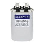 45/5 uF 45+5 MFD 370V or 440V Dual Run Start Round A/C Capacitor 45 5 uF 370 440 Volt VAC CBB65B Air Conditioner Capacitors for AC Unit Fan Motor Start or Heat Pump or Condenser Straight Cool