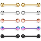 Ruifan 316L Stainless Steel Nipple Shield Barbell Ring Bar Body Piercing 14G