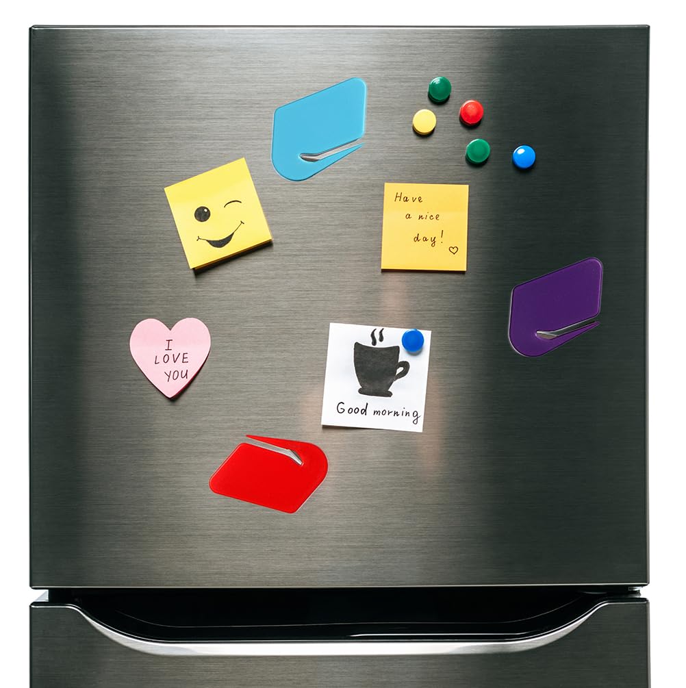 Magnetiske Brevåbnere - 3 Pak Kuvertåbner og Skærer, Brevåbnerklinge med Magnet, Brevåbner til Kvinder - Lilla, Rød, Søblå