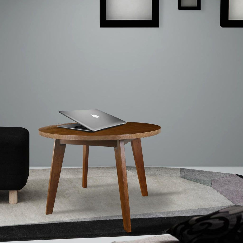 American Trails Genuine 100% Hardwood Round Coffee Table - Hand-Wiped Walnut