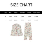TradWloth Cute Women's Pajama Sets, Cartoon Print Sleepwear Long Sleeve Shirt and Casual Pajama Pants