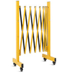 Expandable Safety Barricade, 23FT Portable Folding Security Barrier Gate, Retractable Adjustable Metal Barricades, Traffic Crowd Control Fence, for Outdoor, Industrial or Residential Use