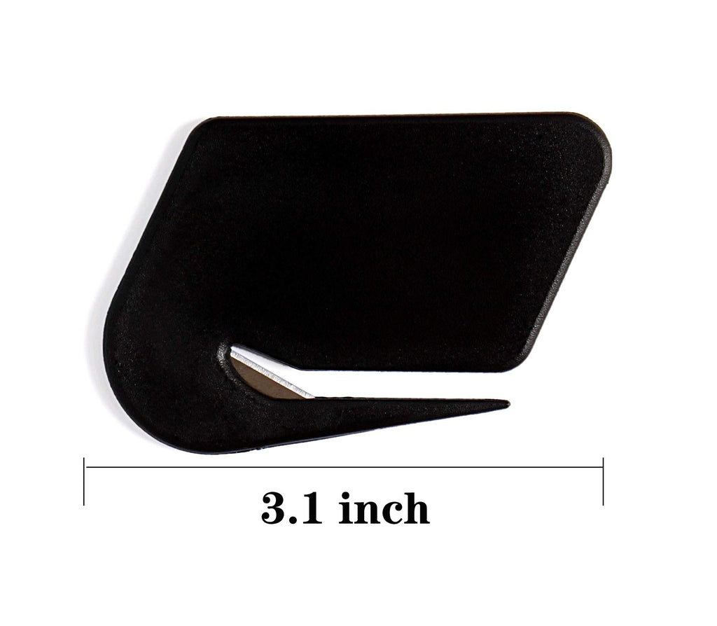 Magnetisk brevåbner til kuverter, 3 stk., kuvertåbner skærer, poståbner klinge med magnet, brevåbner til kvinder, kuvertskærer (sort)