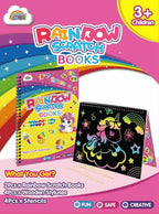 ZMLM Scratch Paper Art-Crafts Gift: 2 Pack Rainbow Notebooks Supplies Toys Easter Basket Stuffers for 3 4 5 6 7 8 9 10 Years Old Girls and Boys Kids Valentine's Day Birthday Party Games (Blue)