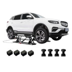 Albott 7000 LBS Portable Car Lift, Heavy Duty Quick Jack with 28" Max Height, Locking Levers & Wheels, Adjustable Scissor Lift for Cars, SUVs, Light Trucks, Garage or Shop Use, Black