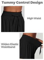 IUGA atletikshorts til kvinder med høj talje, butterfly-shorts, løse løbe-, trænings- og tennis-skorts med lommer, preppy tøj, sort