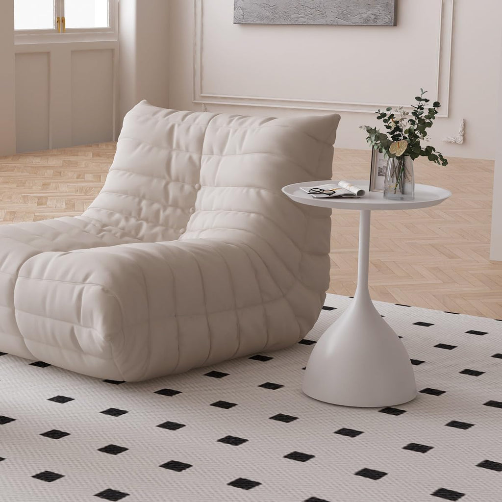 Nesting Tables, White Side Tables, Modern End Tables for Living Room Nesting Coffee Table Set of 2,Console Table Pedestal Tables