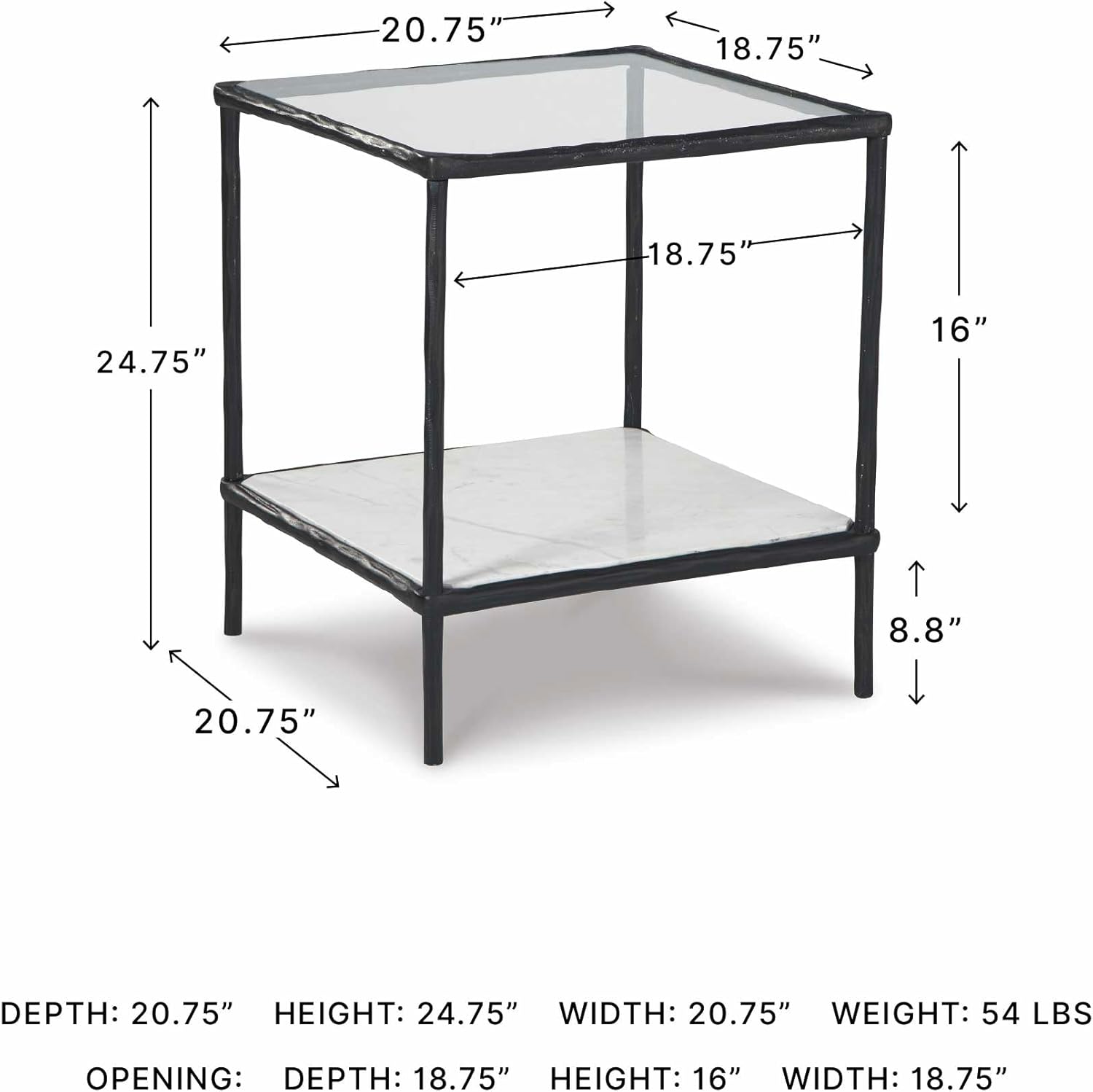 Signature Design by Ashley Ryandale Contemporary Accent Table, Antique Black