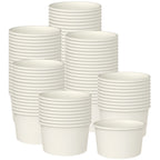 Axt Sichel 50 Stück 9 Unzen Papp-Eisbecher Einweg-Dessertschalen für heiße oder kalte Speisen, Eisbecher, gefrorener Joghurt, Suppe, Weiß