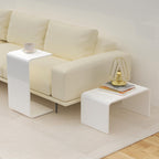 32inch Premium Clear Acrylic Rectangle Coffee Table for Living Room,Mid Century Transparent Waterfall Lowtea Table, Middle Size Table (32"x16"x16") Fit for 2 Seat Sofa