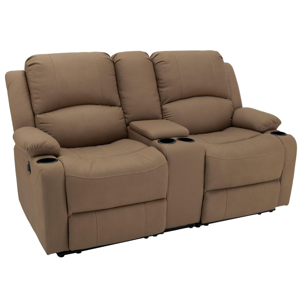 65"" Powered Wall Hugger Reclining RV Theater Seats | Double Recliner RV Sofa & Console | RV Couch | Wall Hugger Recliner | RV Theater Seating | RV Furniture (Slate), CC-PMOD65