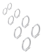 316L Surgical Stainless Steel Huggie Hoop Earrings 6mm 8mm 10mm 11mm 12mm 14mm Hypoallergenic Earrings Hoop Cartilage Helix Lobes Hinged Sleeper Earrings For Men Women