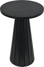 Small Pedestal Side Table, Round Modern Drink Table for Small Space Living Room, Bedroom (Black)
