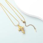 Imrsanl Butterfly Cross Urn Necklace for Ashes Men Women Cremation Jewelry Ashes Pendant for Human Memorial Ash Jewelry