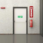 Fire Extinguisher Signs,Safety Sign Sticker glow in the dark 12 Pack 4" X 12" Durable Self Adhesive, Waterproof and UV Protected,for Home, Office or Boat