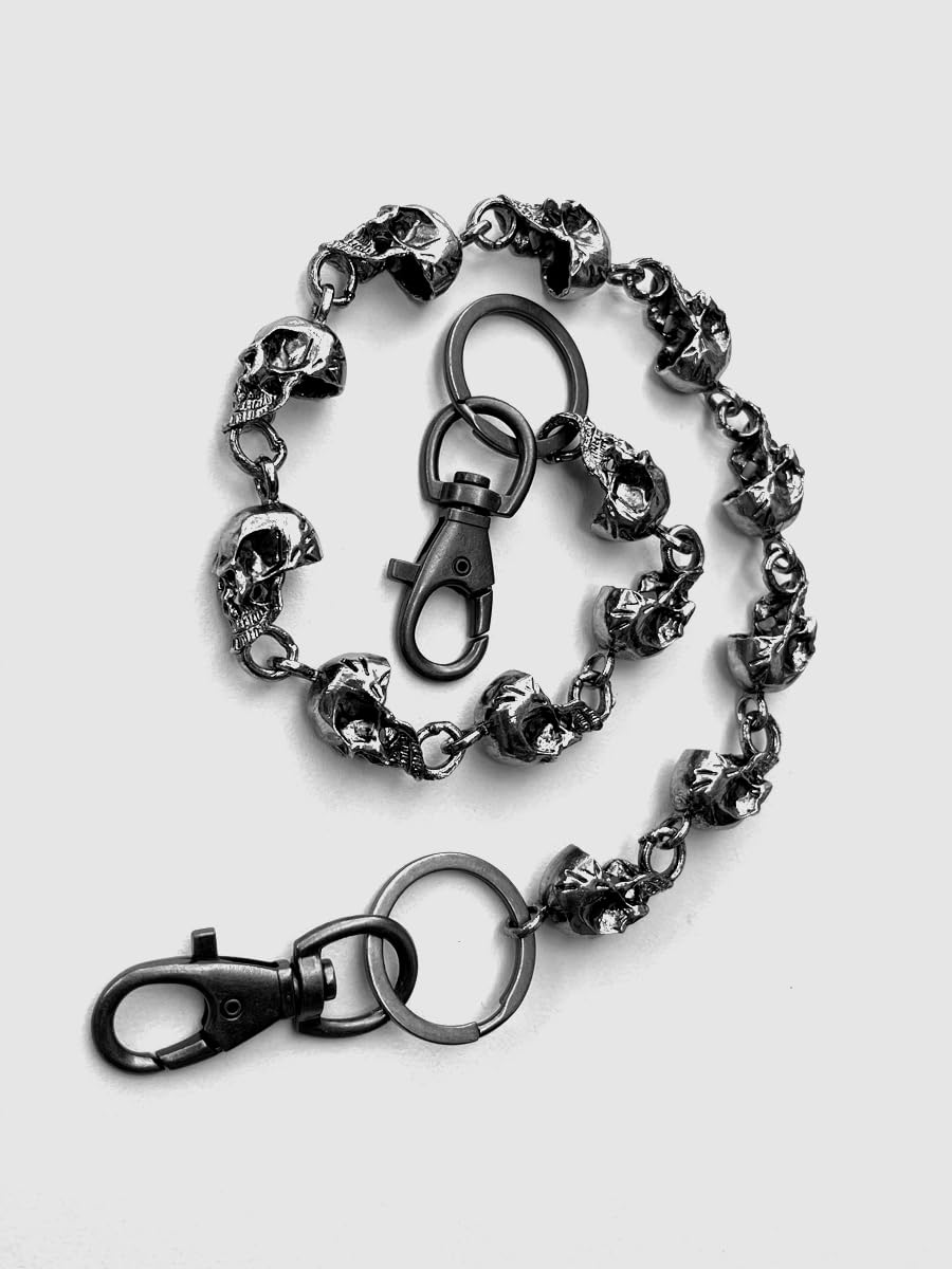 PINKPIN Trouser Chains for Men Pants Chain Jean Chains Belt Chain Biker Wallet Chain Skull Pants Chains for Men Biker Chain Punk Heavy Skull Goth Accessories