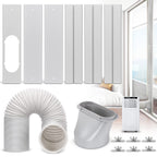 Portable Air Conditioner Window Vent Kit, Adjustable Window Seal with 5.9 Inch Diameter, 59 Inch Length Exhaust Hose for A/C Unit Universal for Sliding Horizontal or Vertical Window