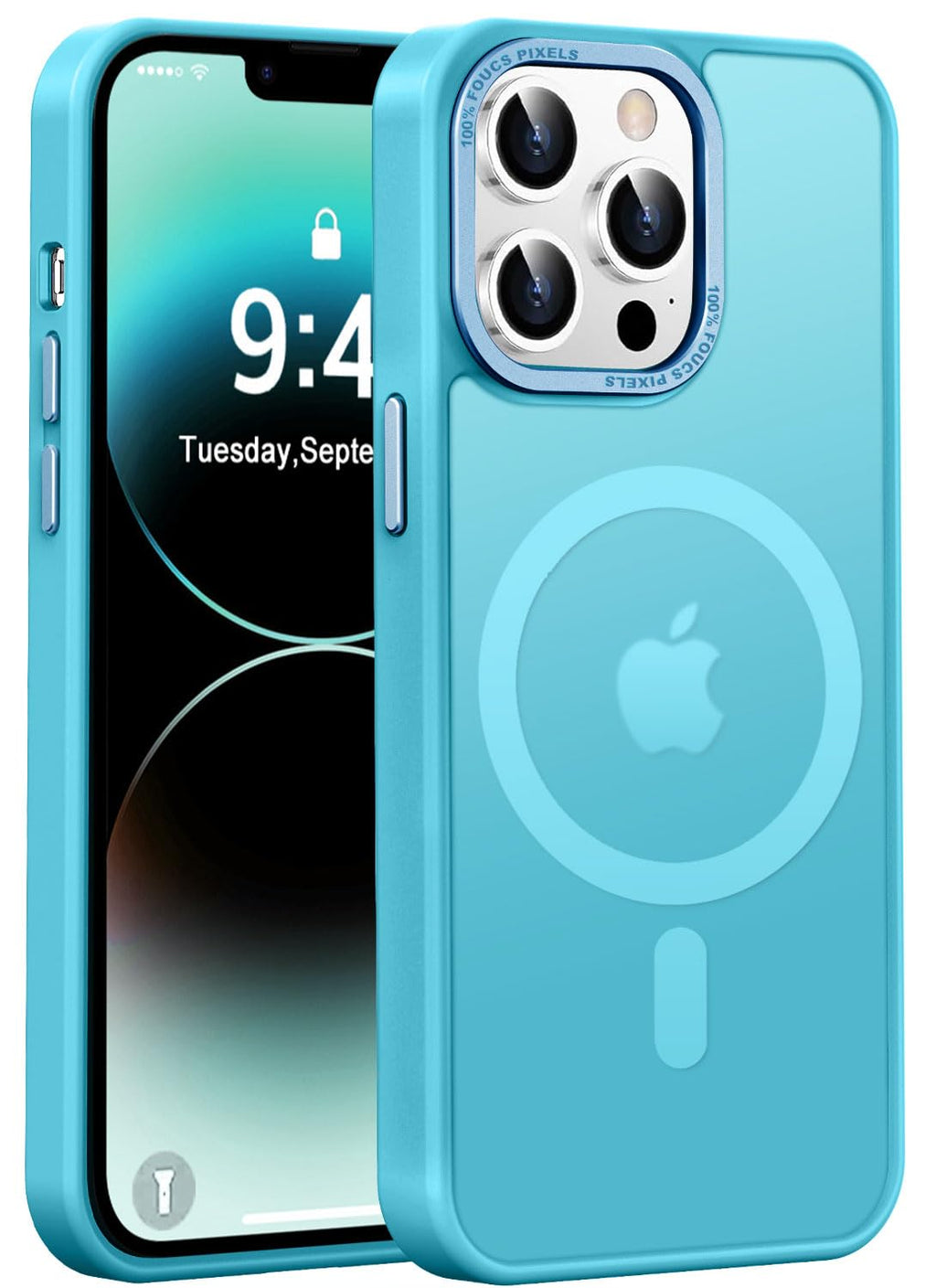 Newfuture Entworfen für iPhone 13 Pro Max Hülle mit Magnetischem [13 FT Militärischer Fallschutz] [Kompatibel mit Magsafe] Schlankes Translucentes Matt Stoßfest mit Anti-Fingerabdruck Handyhülle, See Blau