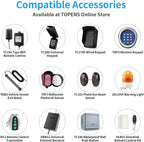 TOPENS CK2500 Automatic Sliding Gate Opener Chain Drive Electric Gate Motor for Heavy Driveway Slide Gate Up to 5700 Pounds Security Gate Operator AC Powered with 20ft Roller Chain and Remote Control