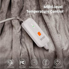 Opvarmet tæppe 50" x 60" - Opvarmet tæppe med 5 varmeniveauer og 3 timers automatisk slukning, maskinvaskbar, ETL &amp; FCC-certificering, overvarmebeskyttelse (Racoon) 