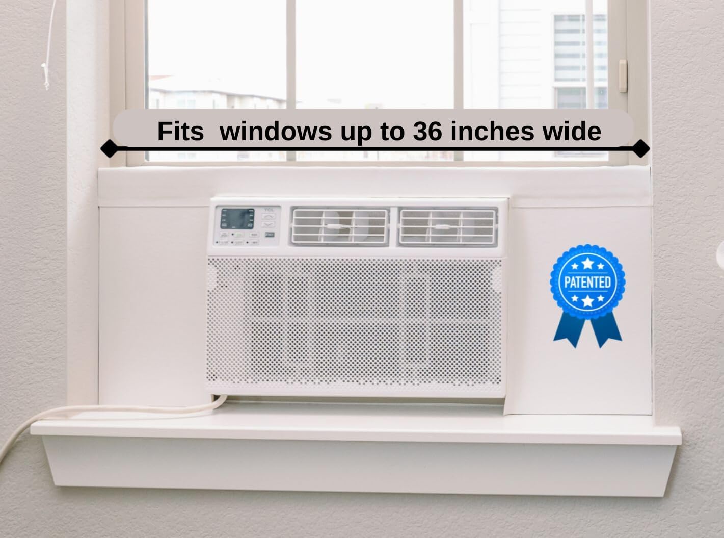 Surround Insulation Side Panels White for Window AC Unit Indoor Air Conditioner Cover for Winter and Summer