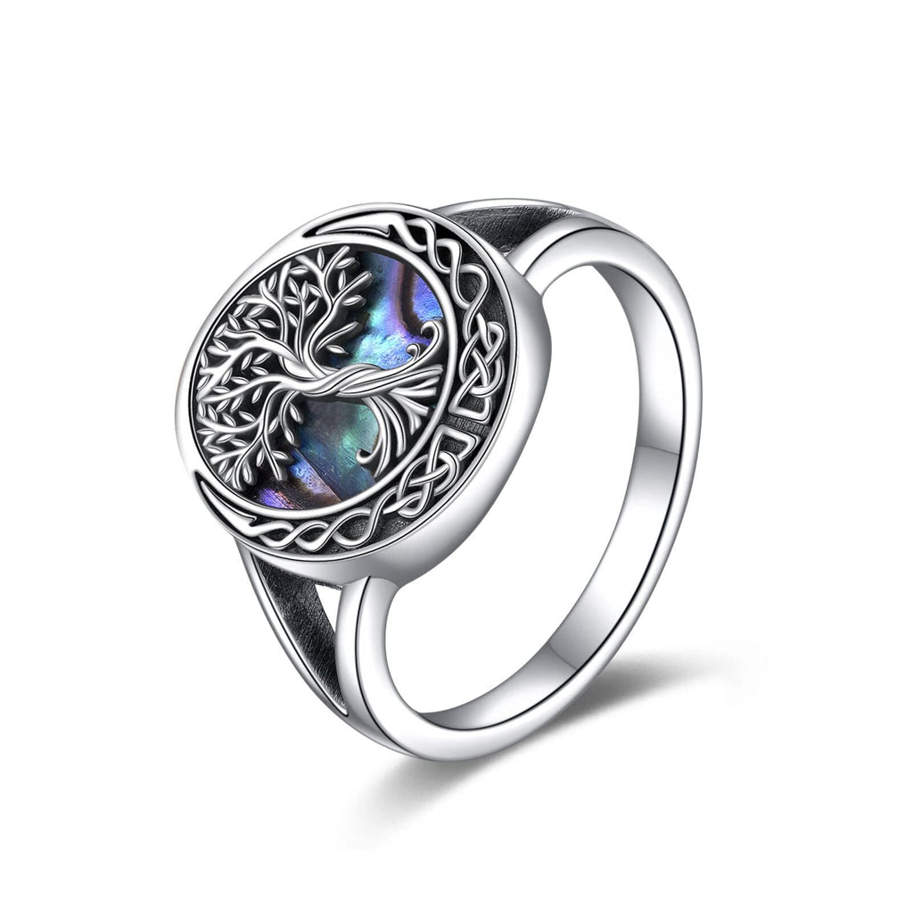 ONEFINITY Tree of Life Rings Sterling Silver Celtic Knot Tree of Life Rings Family Tree Jewelry Gifts for Women