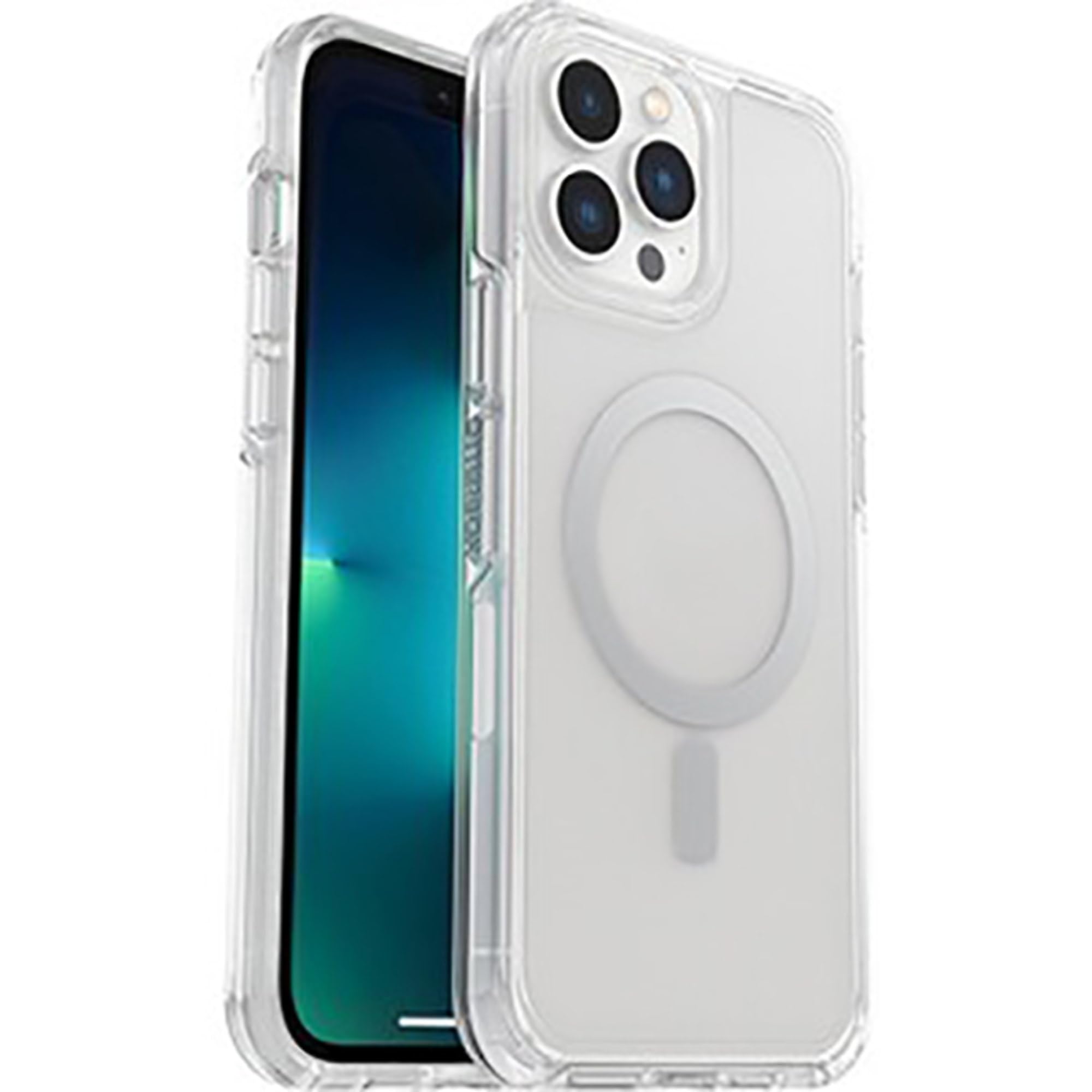 Custodia OtterBox iPhone 13 Pro Max e iPhone 12 Pro Max Serie Symmetry Series+ - Onde Ariel, Ultra-Sottile, Si Aggancia a MagSafe, Bordi Rialzati Proteggono Fotocamera e Schermo