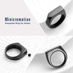 Cremation Jewelry for Ashes Geometry Simple Style Memorial Urn Ring Ashes Holder with Fill Kit Keepsake Cremation Ring for Men