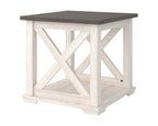 Signature Design by Ashley Carynhurst Rustic Farmhouse End Table, Whitewash